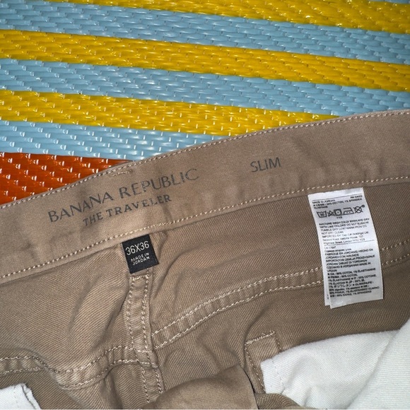 Banana Republic The Traveler Tan Brown Slim-Fit Jeans Men’s Size 36 x 36 - Picture 3 of 3